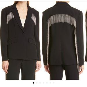 Cinq à Sept Ira Rhinestone Fringe Blazer